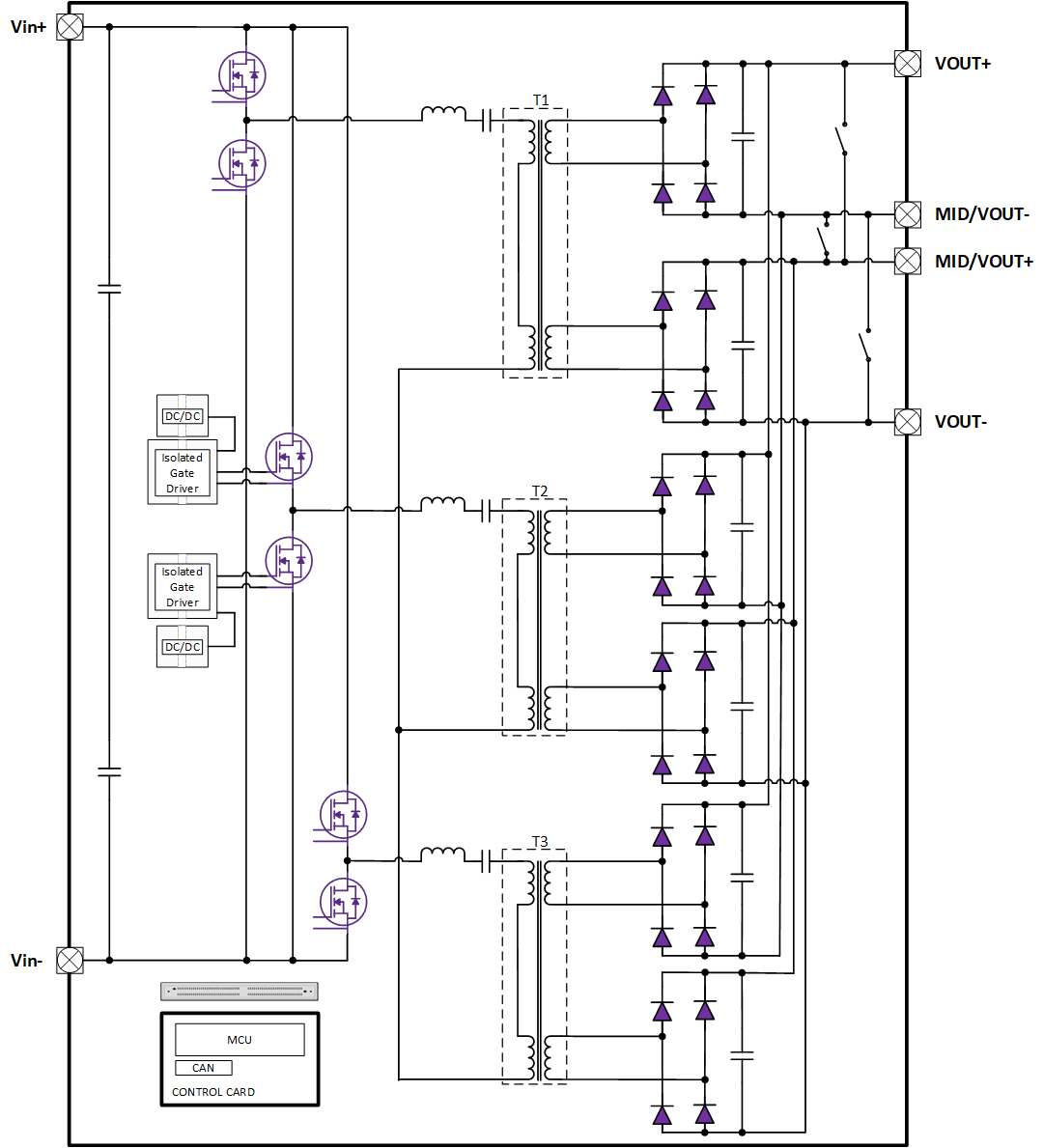 Circuit block diagram of Wolfspeed Reference Design CRD-60DD12N-K