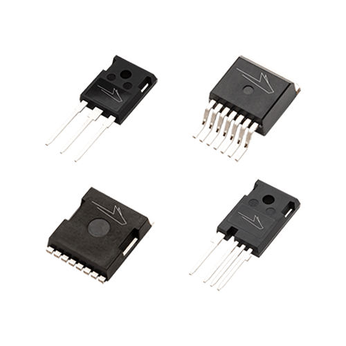 Composite image of the four 650V packages used for Wolfspeed's Discrete Silicon Carbide MOSFETs