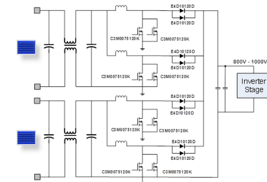 Figure 2: 60-kW SiC-based interleaved boost converter reference design