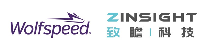Logo of Wolfspeed (left) and Zinsight (right) side by side.