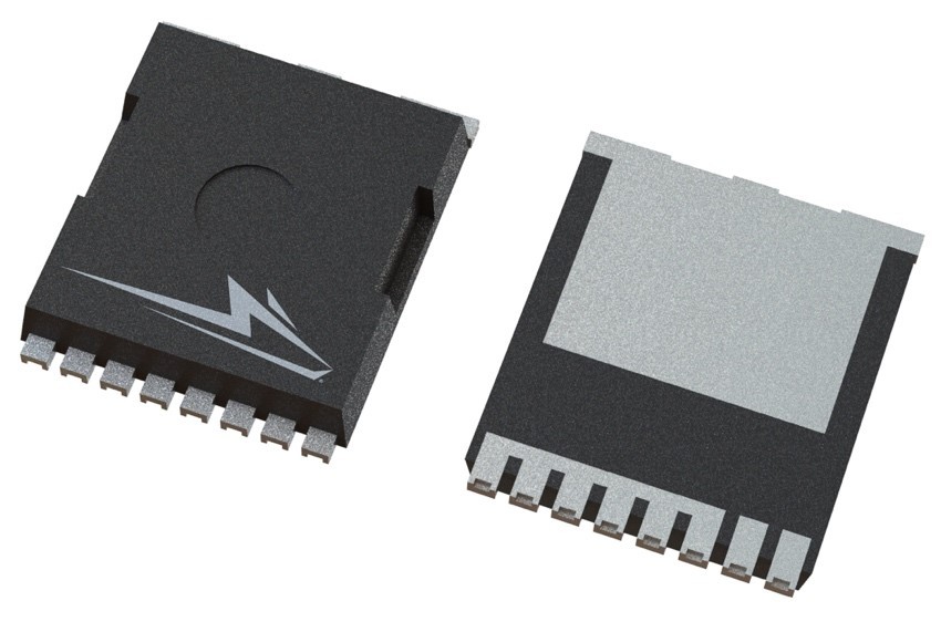 Front and back close-up image of a Wolfspeed 650V TOLL MOSFET.