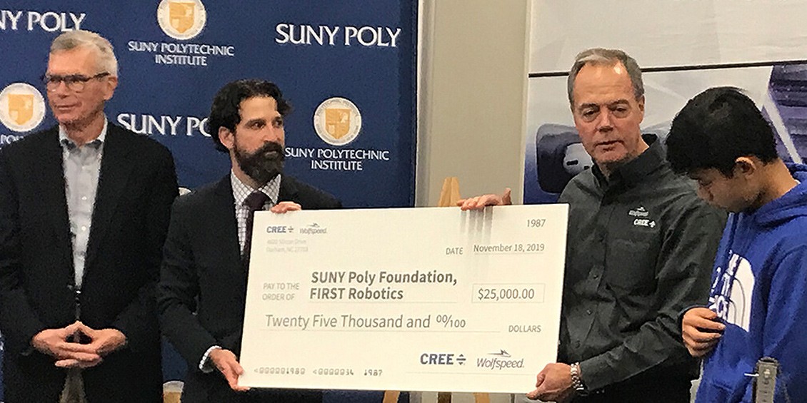 Donation presentation for SUNY Poly Foundation, FIRST Robotics Team