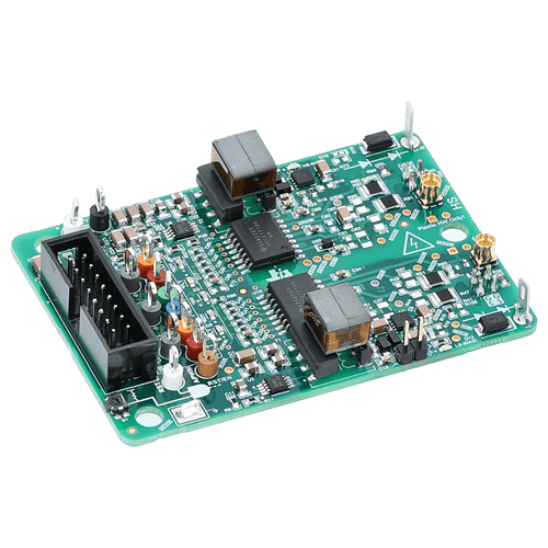 Product shot of the Texas Instruments UCC21710 Half Bridge Gate Driver Board