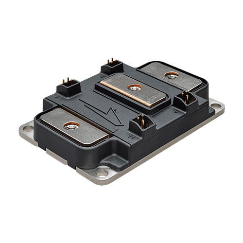 Product shot of Wolfspeed's XM3 Half-bridge SiC power module package