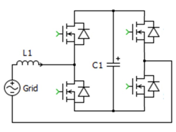 Electrical diagram for a bridgeless totem-pole