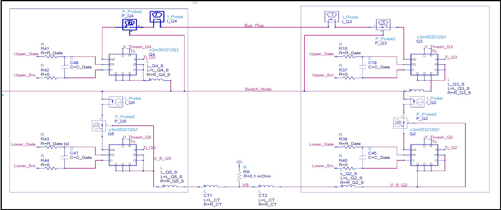 Figure 4: Keysight ADS workspace showing the KIT-CRD-HB12N-J1 power circuit