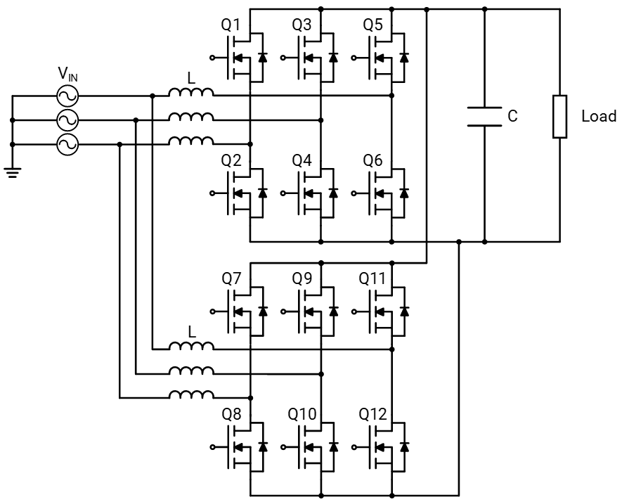 Interleaved Active Three-Phase Rectifier