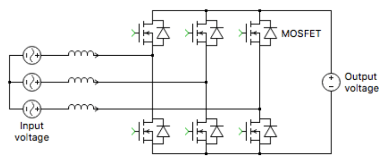 Figure 4. 2-Level Grid-Tied Inverter or AFE system.