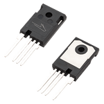 Image that includes both the front and back of the TO-247-4 package used for Wolfspeed's discrete Silicon Carbide power devices including SiC MOSFETs and Schottky diodes.