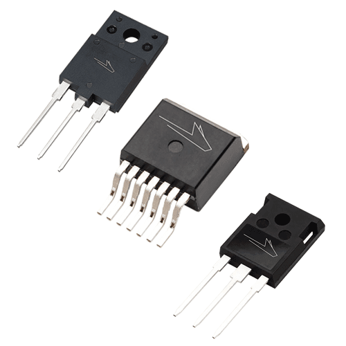 Composite image of the three 1700V packages used for Wolfspeed's Silicon Carbide (SiC) MOSFETs